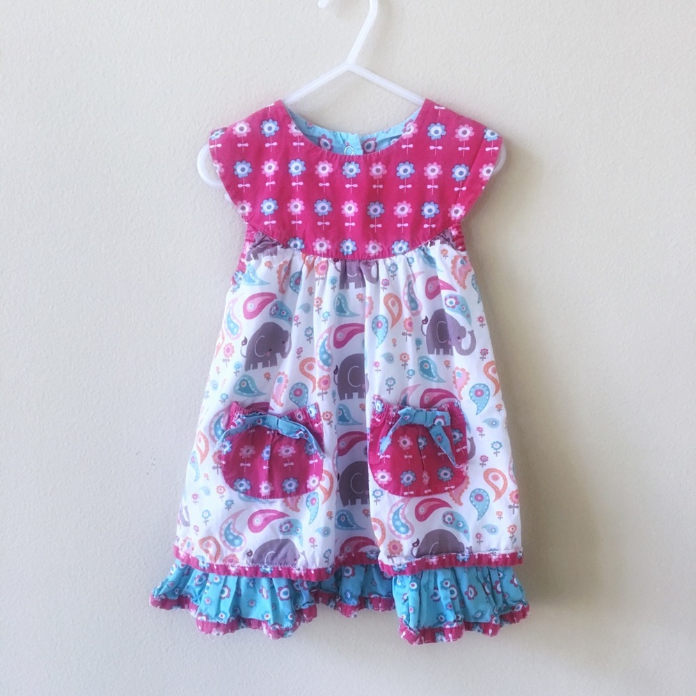 Jelly the Pug Elephant Print Dress